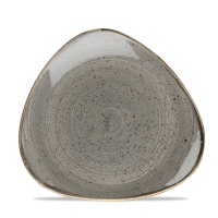 22.9cm Stonecast Peppercorn Grey Triangle Plate